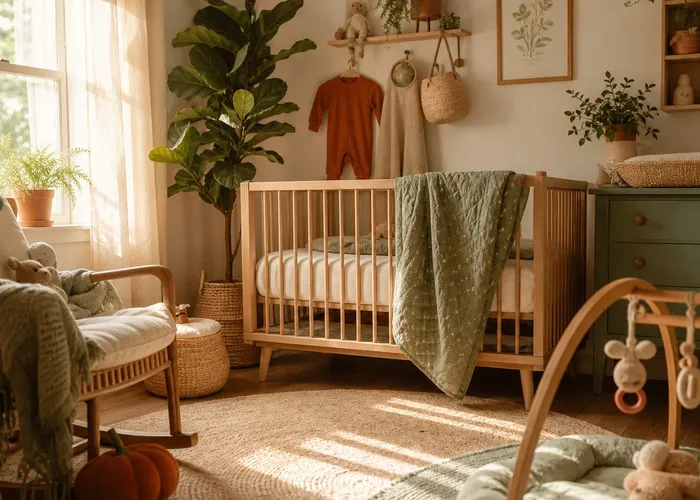 A warm, natural-toned lifestyle scene representing Hippie Mom Blog